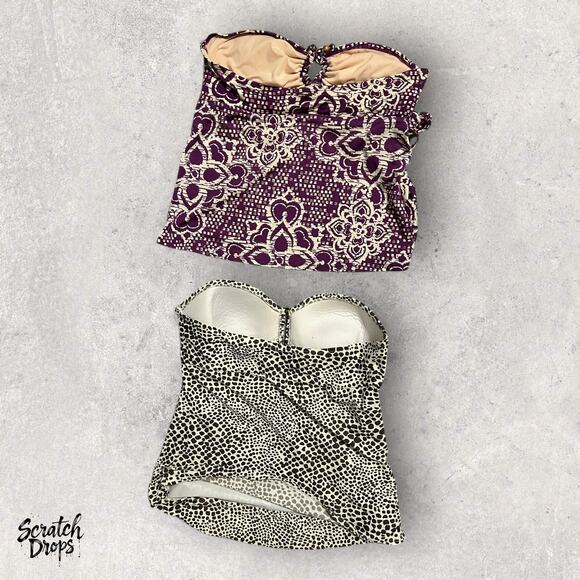 Jacklyn Smith & Merona Womens XL 2 in 1 Piece Bundle Strapless & Ruffle TopsSet - Picture 2 of 4